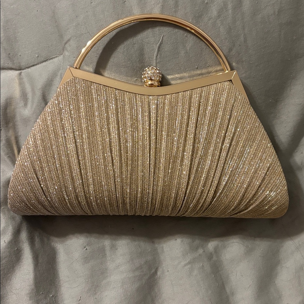 Elegant Gold Evening Clutch
